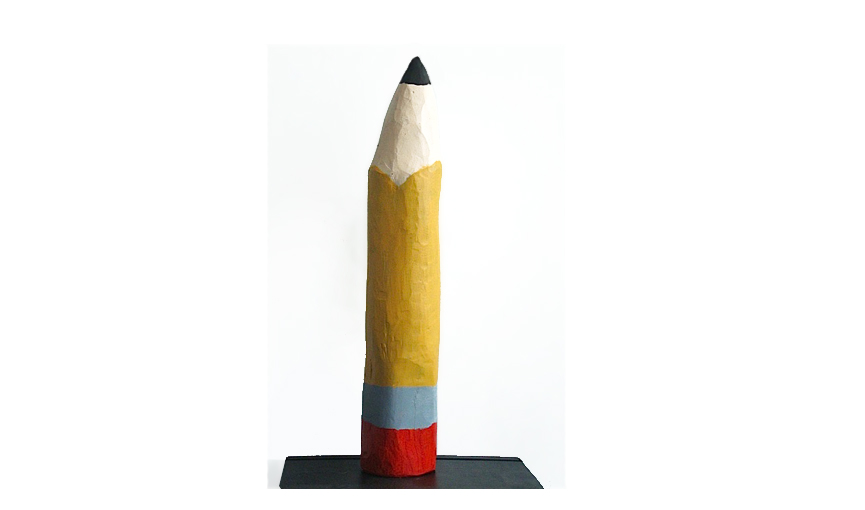 Eternity is the sun mingled with the sea, 2012  |  Acrylic and flashe on almond, 26" x 9" x 3"